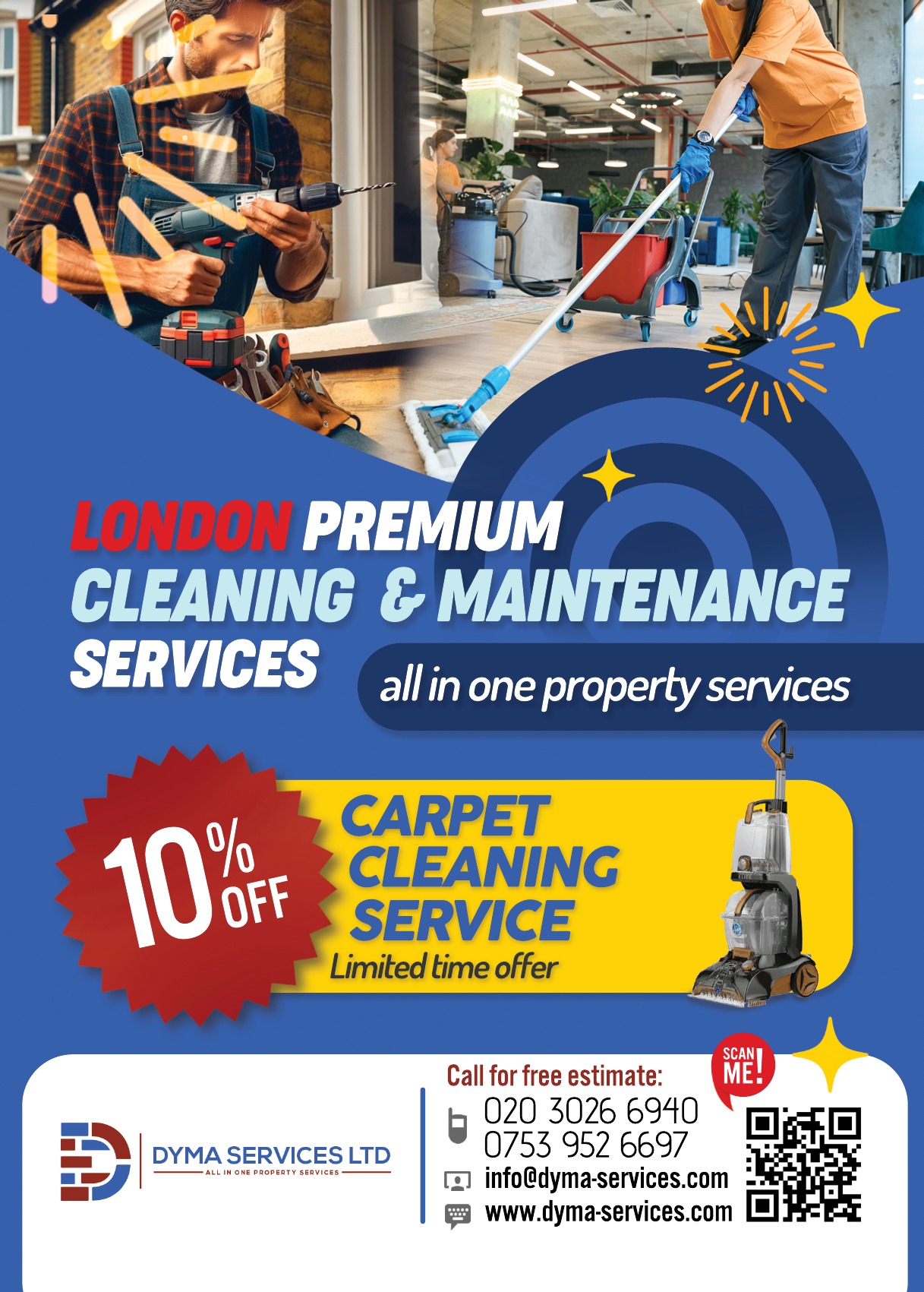 DYMA Services promotional flyer